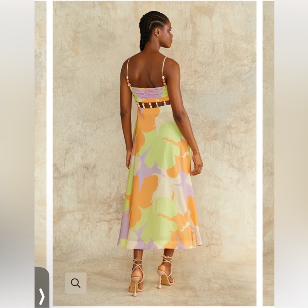 Amur Georgie Beaded Waist Midi Dress size‎ 8 - Picture 2 of 13